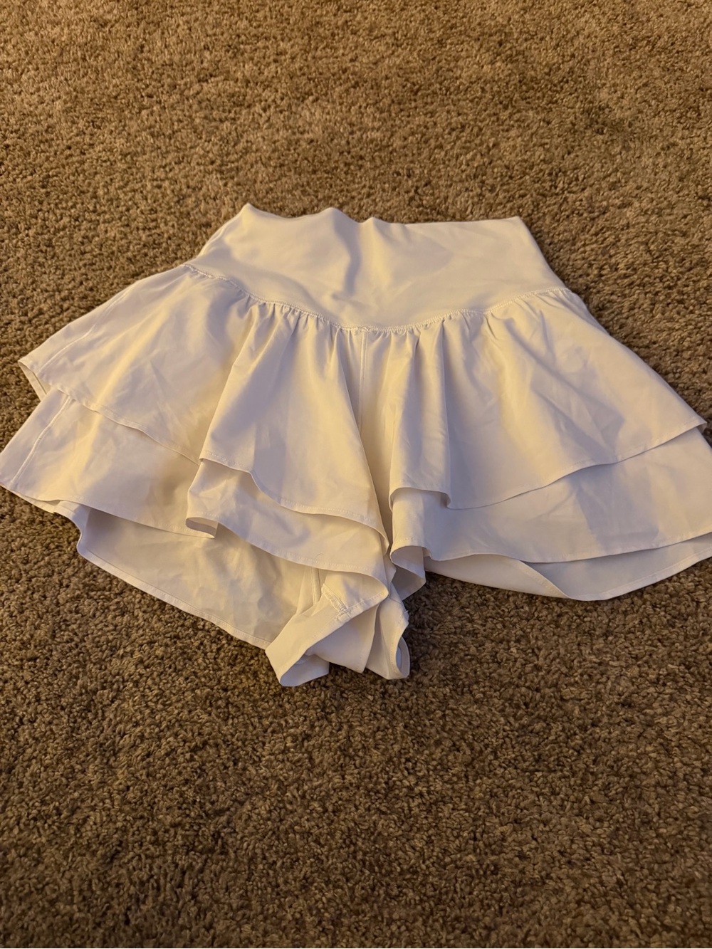 Aerie White Double Flowy Shorts Size Small